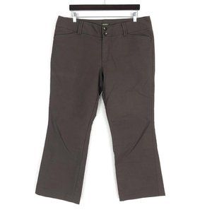 Eddie Bauer Brown Vashon Fit Cropped Pants Sz 16